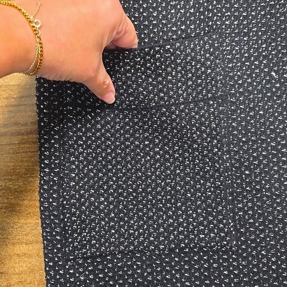 Zara-Knit Gold Metallic Thread Longline Open Front Cardigan Sweater-Size S - Picture 5 of 17